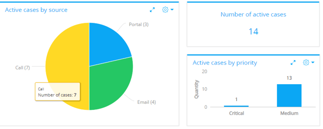 bpmonline active cases by source and priority